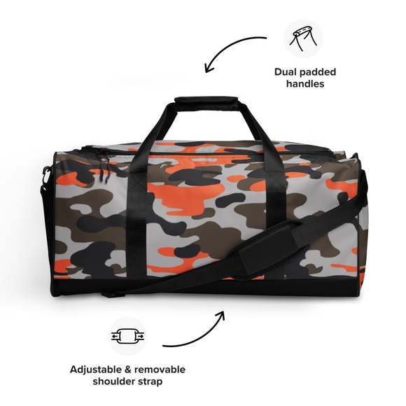 Orange camo duffel bag - Picture 7 of 16